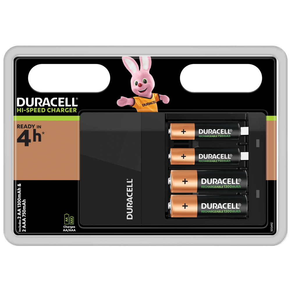 Voorstellen kat schaal Duracell Hi-Speed Value Charger voor AA en AAA batterijen